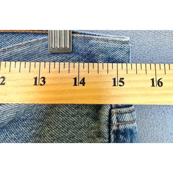 Levis 70s High Flare Jeans Womens sz 30 34 inseam Medium Wash Blue Boho Western - Picture 4 of 8